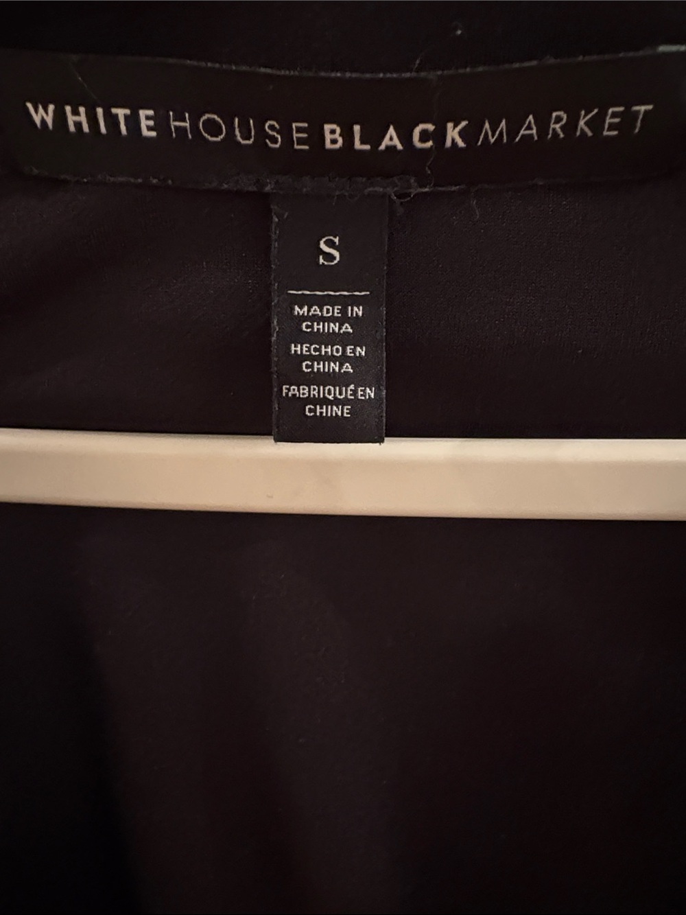 White House Black Market Black Dress with Embroidered V-Neckline - Picture 3 of 12